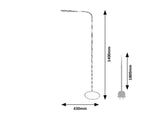 Lampadar Adelmo, negru, 910lm, LED 10W, 3000-6000K, Rabalux 74009