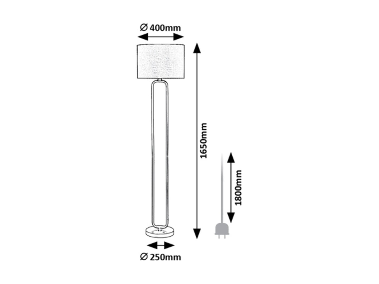 Lampadar Domiro, auriu, LED 30W + 1 x E27, H.165cm, IP20, Rabalux, 74043