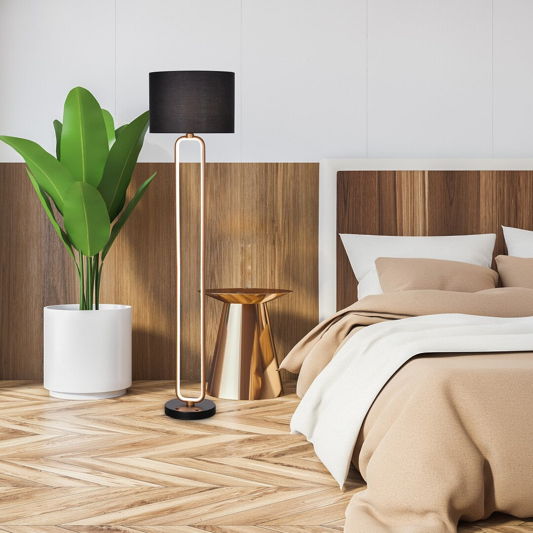 Lampadar Domiro, auriu, LED 30W + 1 x E27, H.165cm, IP20, Rabalux, 74043