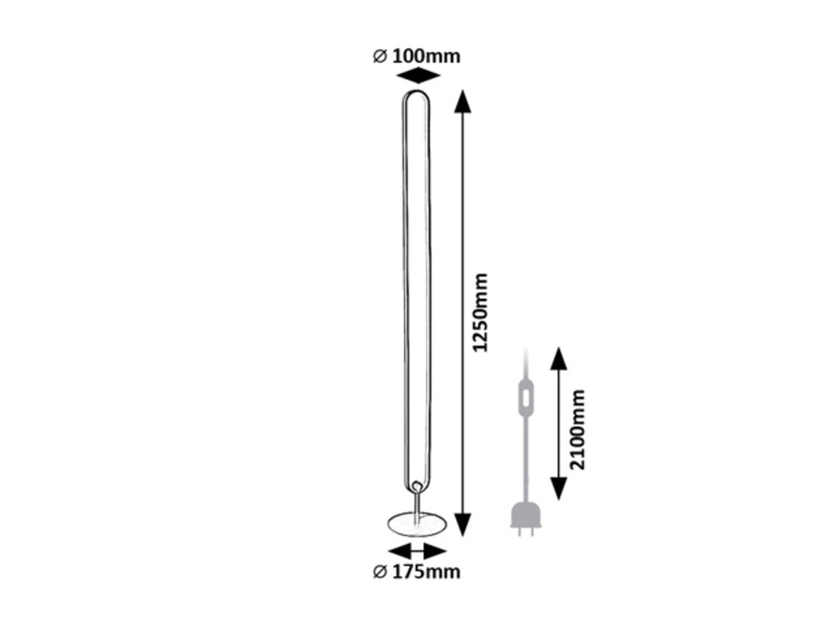 Lampadar Barto,Led 19w,negru mat,Rabalux,74051