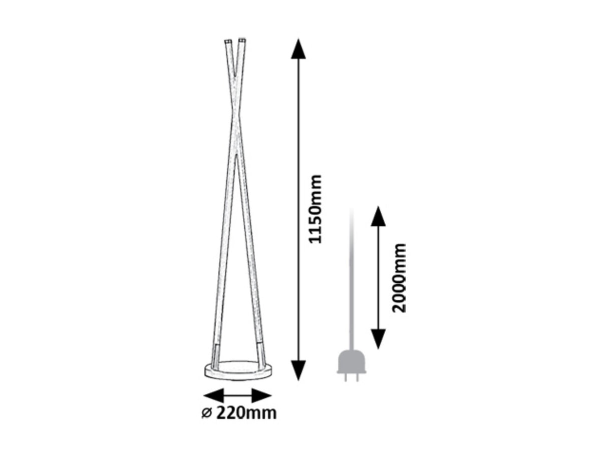 Lampadar LED Nivaro, negru, 28W, 3050lm, 3000K, H.115cm, IP20, Rabalux, 74166