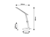 Veioza Isak, negru, LED, 9W, 570 lumeni, 3000K-4000K-6500K, H.38 cm, Rabalux 74198