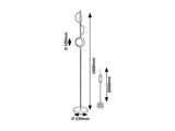 Lampadar Jules, negru, 3 x G9, H.160cm, IP20, Rabalux, 74223