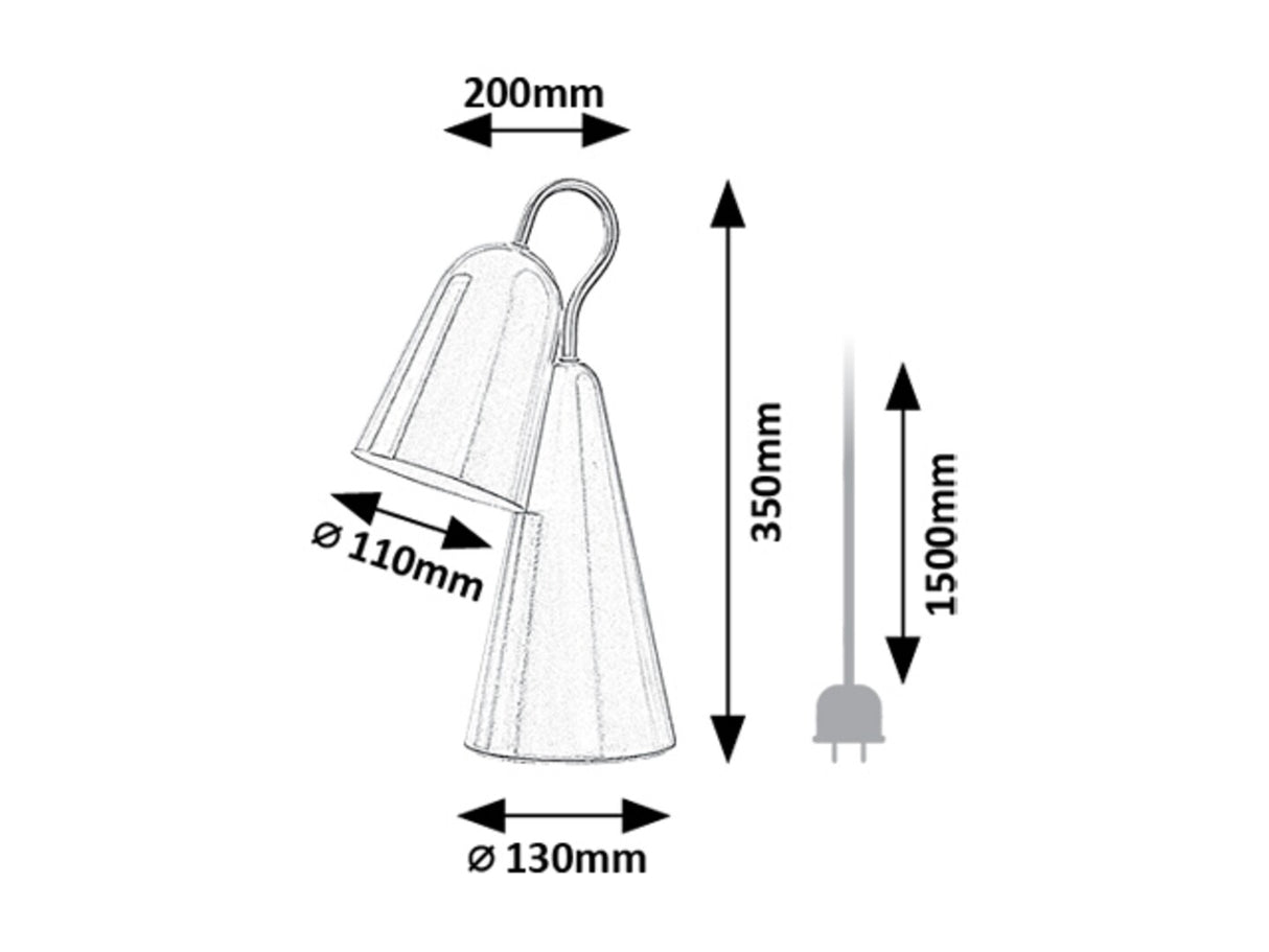 Lampa de birou Rabal, negru, 1 x E14, IP20, Rabalux, 74225