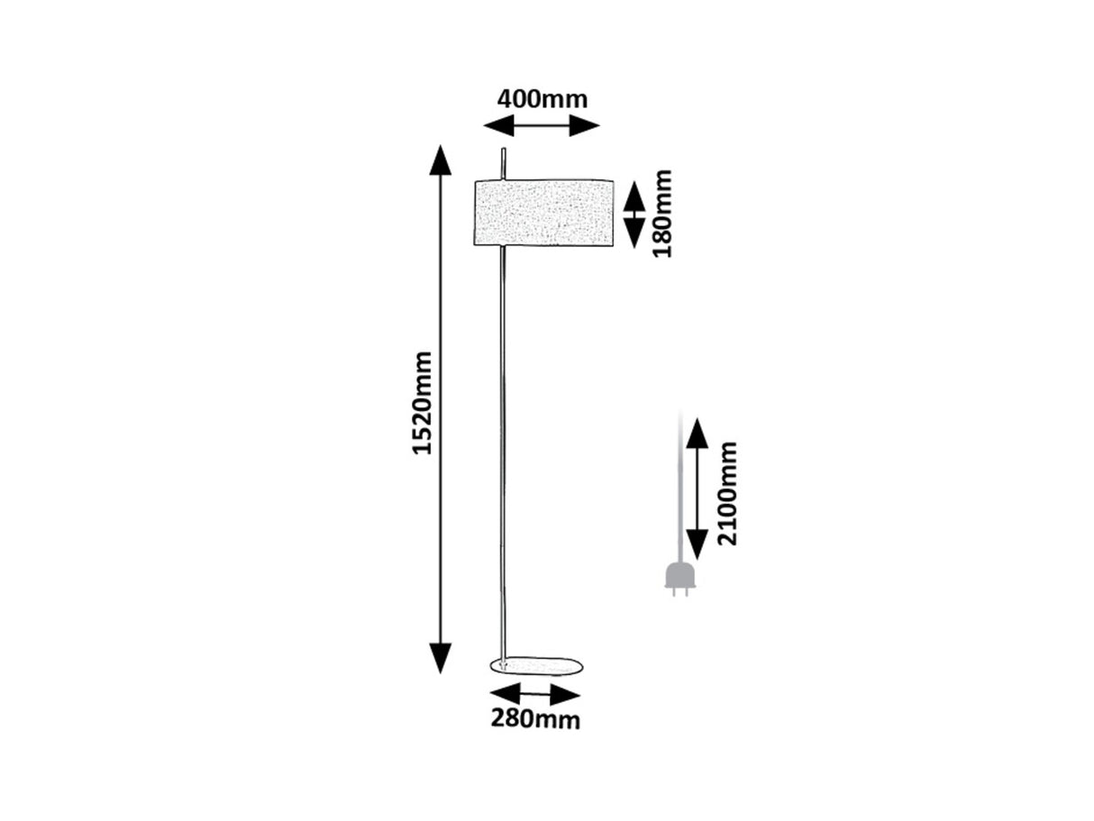 Lampadar Narmin, negru mat / bej, 1xE27, Rabalux 74240