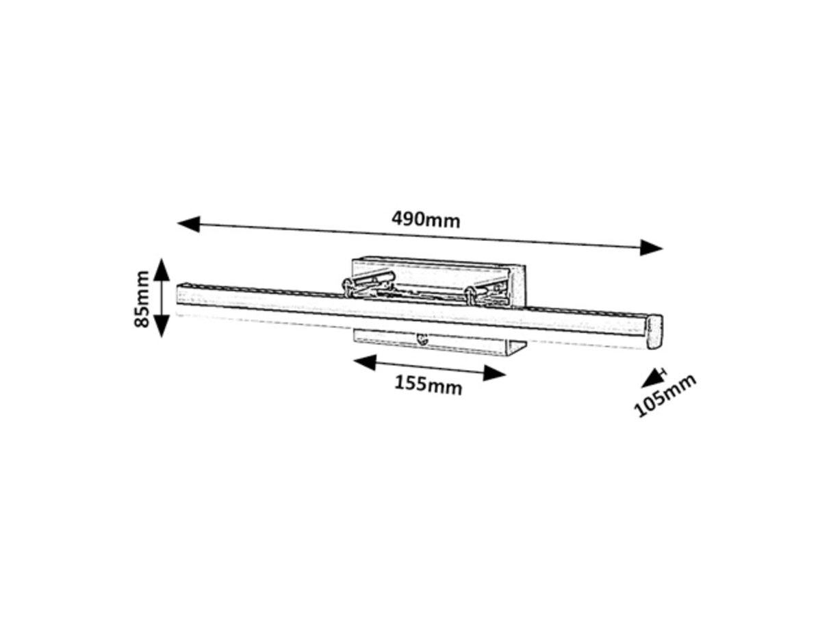 Lampa baie Turgon, crom, 1190lm, LED 13W, 3000, 4000, 6000K, Rabalux 75016