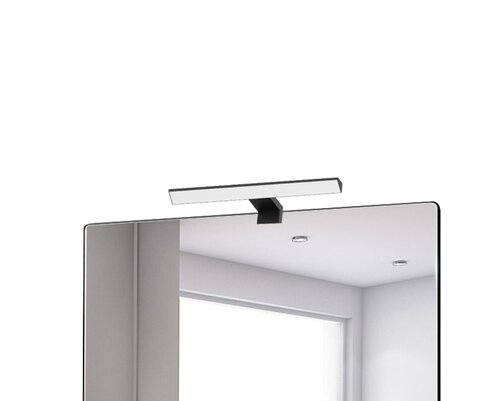 Aplica baie LED Loric, negru, 6W, 375lm, 4000K, L.30cm, IP44, Rabalux, 75024