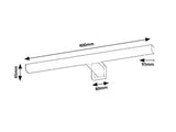 Lampa baie LED Oliro, alb, 6W, 640lm, 4000K, L.40cm, IP44, Rabalux, 75048