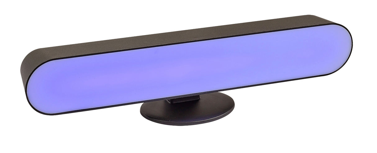 Veioza Parker, negru, telecomanda, LED RGB, 3W, H.27 cm, Rabalux 76016