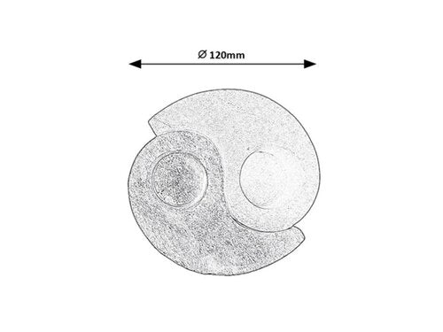 Veioza Soluna, negru/alb, D.12cm, IP20, Rabalux, 76034
