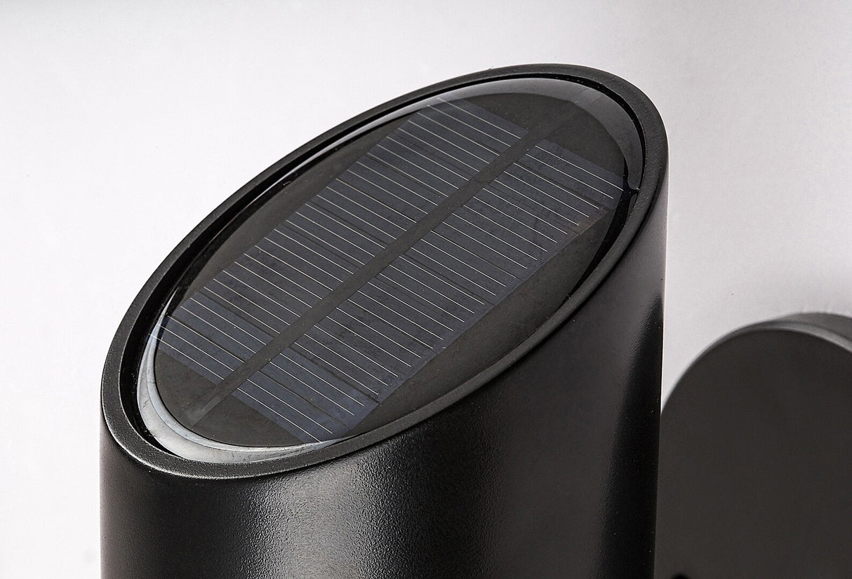 Aplica LED exterior solara Lutto, negru, 1W, IP44, Rabalux, 77030