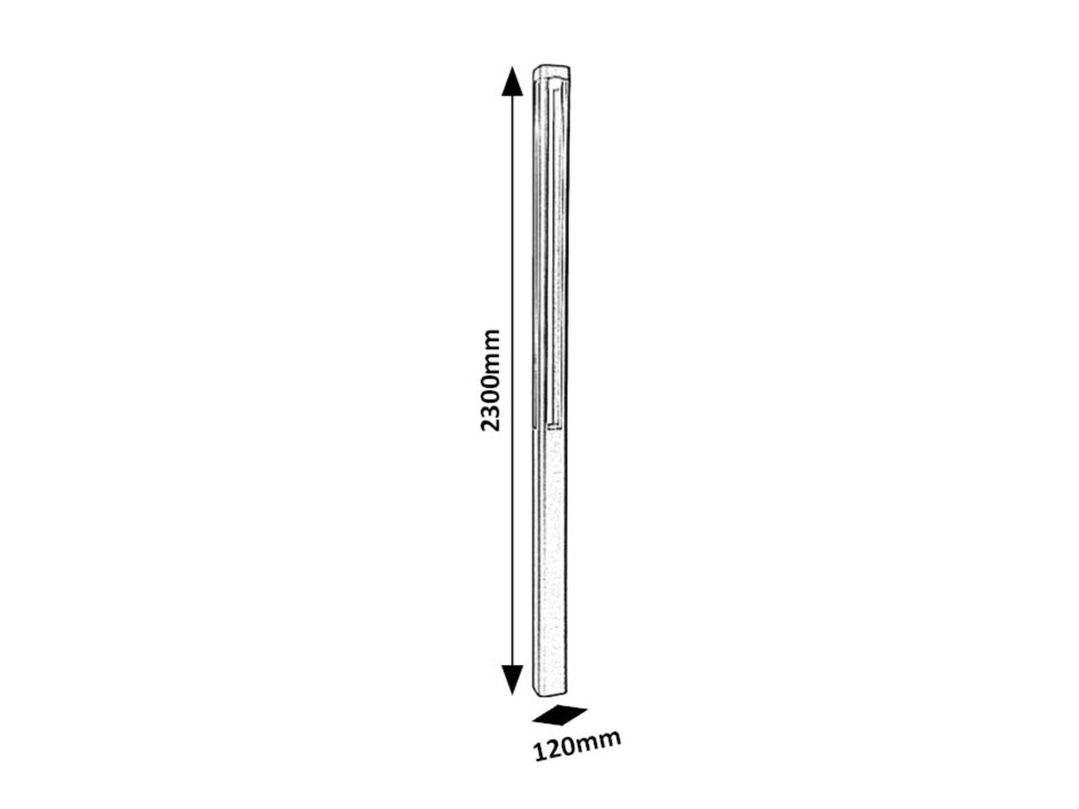 Stalp exterior LED Kalisz, antracit, 30W, 2450lm, 3000K, H.230, IP65, Rabalux, 77031