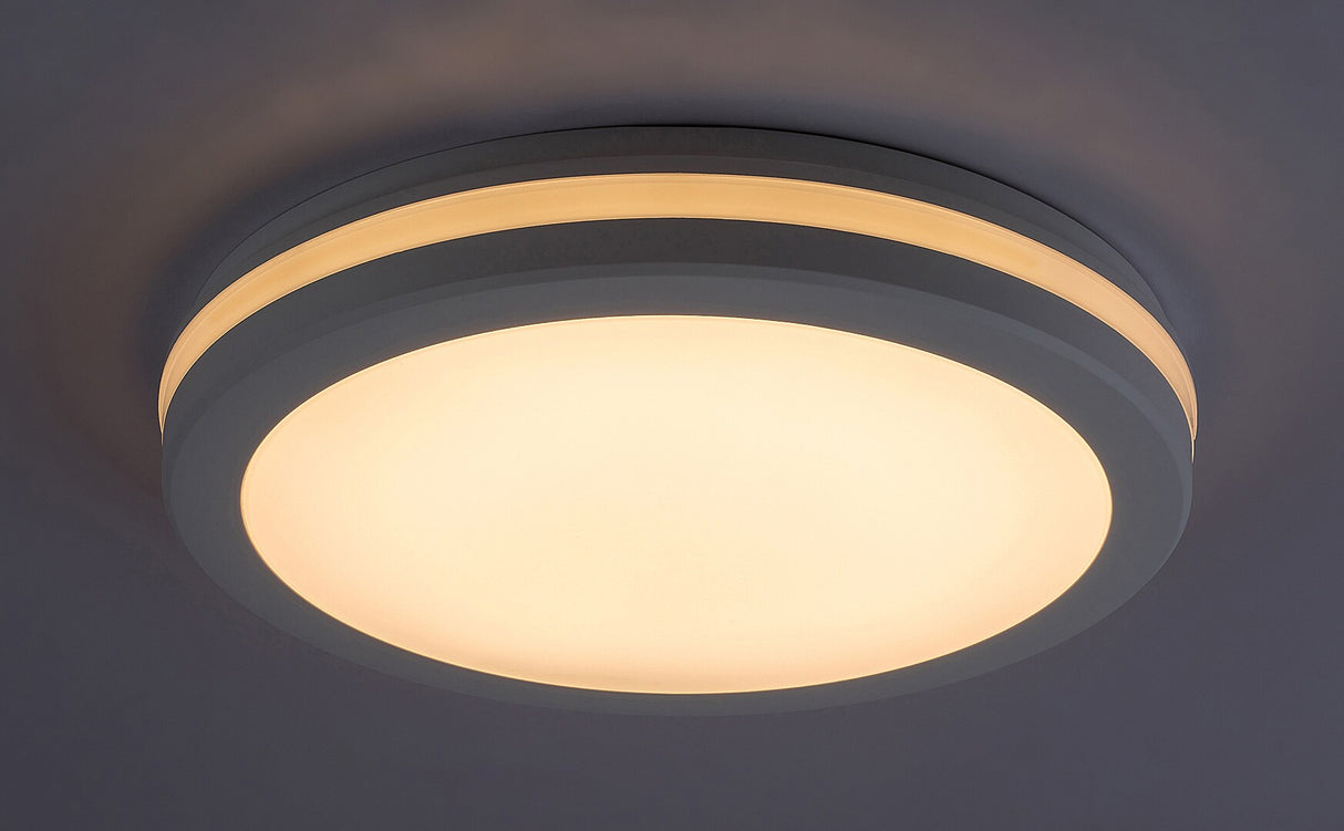 Plafoniera LED exterior Indre, alb, 28W, 2600lm, 3000K/4000K/6500K, IP54, Rabalux, 77036