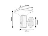 Aplica LED exterior solara Geleen, negru, 4W, IP44, Rabalux, 77044