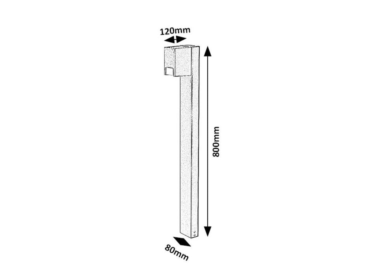 Stalp exterior Cernon, negru, 1 x GU10, H.80, IP44, Rabalux, 77056