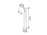 Stalp exterior LED Odiel, negru, 12W, 750lm, 3000K, H.50, IP44, Rabalux, 77059