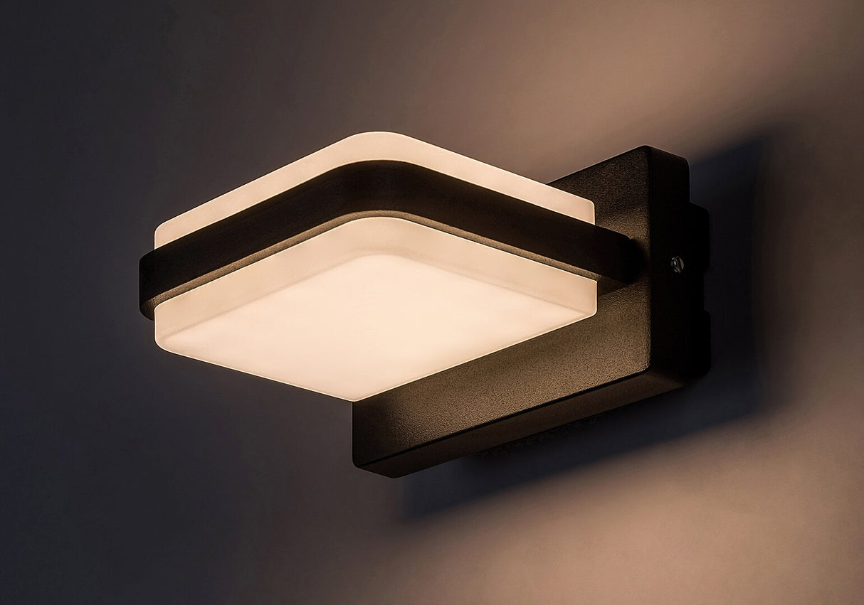 Aplica LED exterior Gendt, negru, 12W, 800lm, 3000K, IP44, Rabalux, 77061
