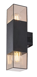 Aplica exterior Loanda, negru, 2 x E27, IP44, Rabalux, 77081
