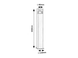 Stalp exterior Loanda, negru, 1 x E27, H.65, IP44, Rabalux, 77082