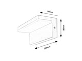Aplica LED exterior Zaragoza, alb, 10W, 780lm, 4000K, IP54, Rabalux, 77093