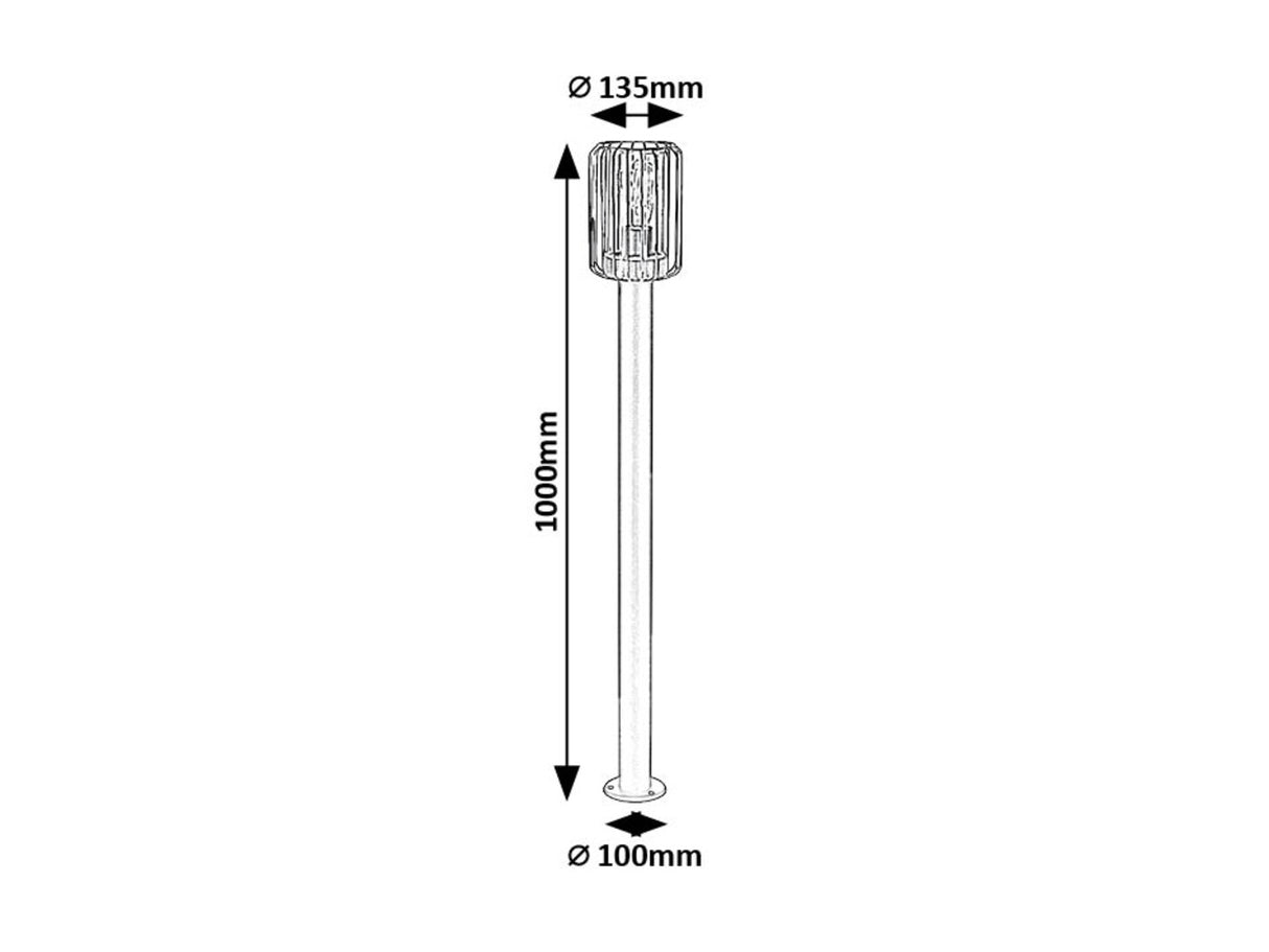 Stalp exterior Tarpa, negru, 1 x E27, H.100, IP44, Rabalux, 77108