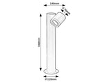 Stalp exterior Enol, negru, 1 x GU10, H.44cm, IP44, Rabalux, 77112