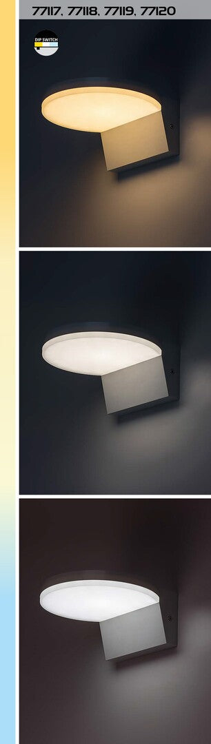 Aplica LED exterior Batida, alb, 9W, 950lm, 2700K, 4000K, 6500K, IP54, Rabalux, 77118
