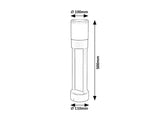 Stalp exterior LED Leitha, negru, 12W, 720lm, 3000K, H.50, IP44, Rabalux, 77131