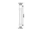 Stalp exterior LED Leitha, negru, 12W, 700lm, 3000K, H.80, IP44, Rabalux, 77132