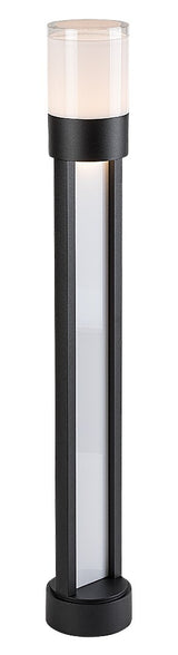 Stalp exterior LED Leitha, negru, 12W, 700lm, 3000K, H.80, IP44, Rabalux, 77132