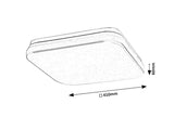 Plafoniera LED exterior Lowar, alb, 36W, 2300lm, 3000K, 4000K, 6000K, D.41cm, IP44, Rabalux, 77136