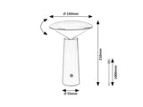 Veioza LED exterior Polperro, alb, 3W, 180lm, 2800K, 4000K, 6500K, IP20, Rabalux, 77146