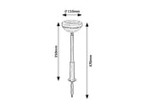Lampa LED exterior solara Monor, negru, 0,1W, IP44, Rabalux, 77177