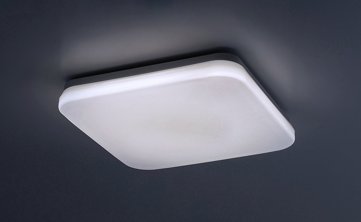 Plafoniera LED exterior Lowar, alb, 18W, 1100lm, 3000K, 4000K, 6000K, D.28.5cm, IP44, Rabalux, 77181
