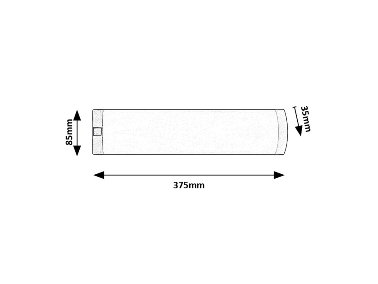 Corp led cu intrerupator Soft 2, argintiu, LED 5W, 260lm, 4000K, L.37.5cm, Rabalux, 78053