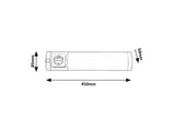 Corp led cu priza Soft 2, argintiu, LED 5W, 260lm, 4000K, L.45cm, Rabalux, 78055