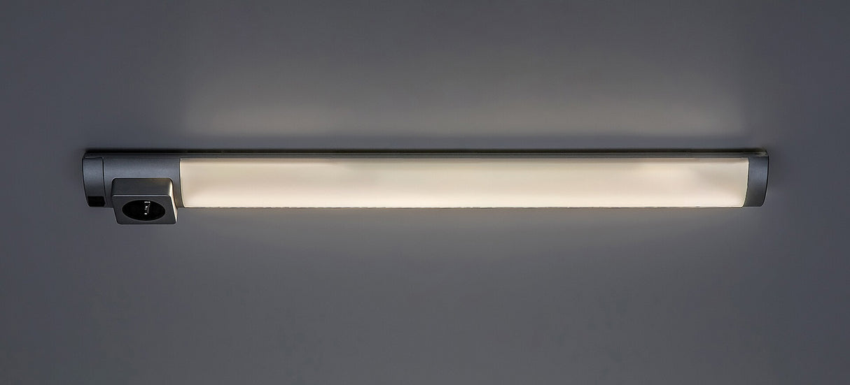 Corp led cu priza Soft 2, argintiu, LED 5W, 260lm, 4000K, L.45cm, Rabalux, 78055