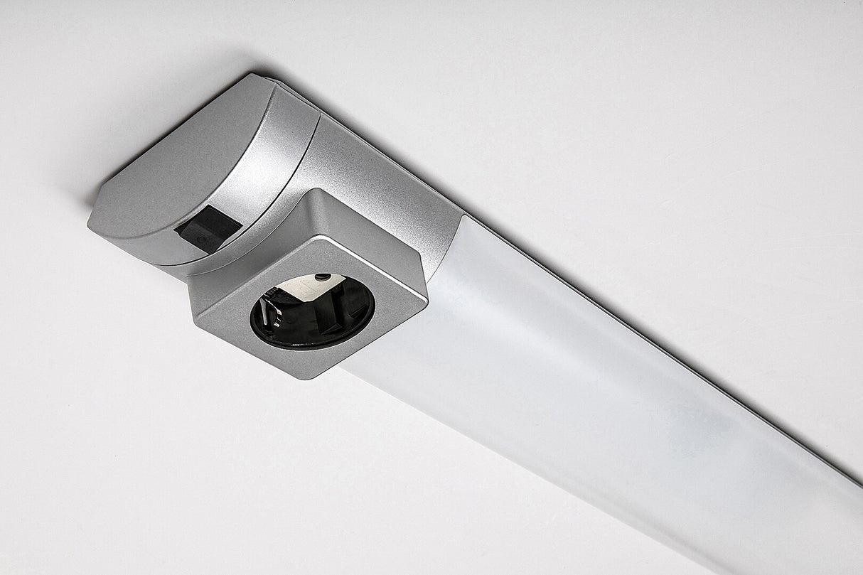 Corp led cu priza Soft 2, argintiu, LED 5W, 260lm, 4000K, L.45cm, Rabalux, 78055