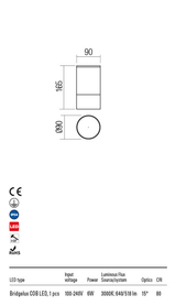 Plafoniera XILO alb mat, LED 6W, 640 lm, 3000K, IP54, Redo 90350