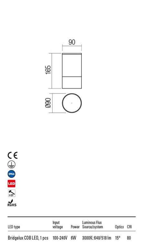 Plafoniera XILO alb mat, LED 6W, 640 lm, 3000K, IP54, Redo 90350