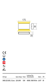 Aplica exterior KAMAL alb mat, LED 12W, 1560 lm, 4000K, IP54, Redo 90384