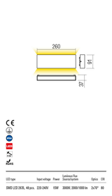 Aplica exterior KAMAL gri inchis, LED 15W, 2000 lm, 3000K, IP54, Redo 90388