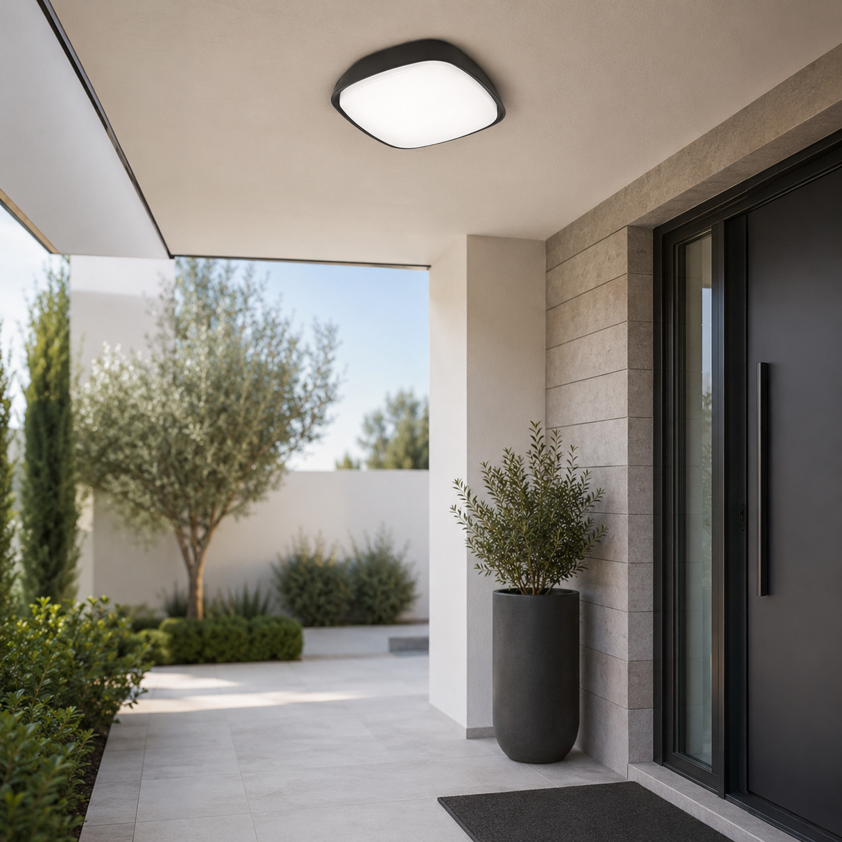 Plafoniera LED exterior Austin, antracit, 20W, 2000lm, 4000K, D.25cm, IP65, Rabalux, 8797