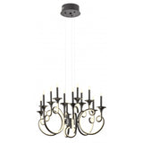 Candelabru Chateau, negru mat, LED, 69W, 4560 lumeni, alb cald 3000K, D.64 cm, Incanti  ICH C12 22