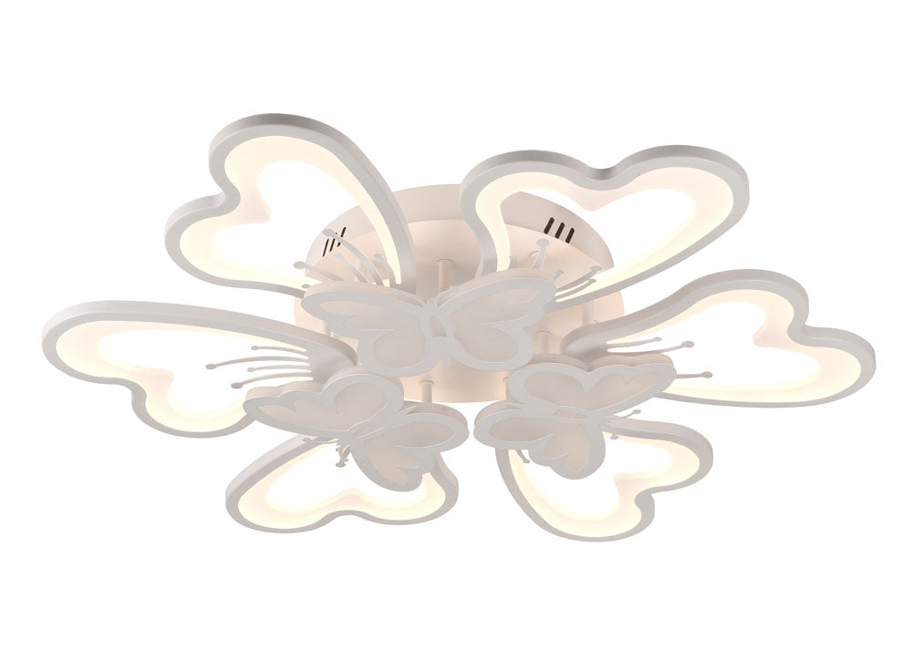Plafonieră LED cu fluturași RGB și telecomandă, lumină reglabilă (caldă, neutră, rece), 100W, 8500lm, IP20, LE86909