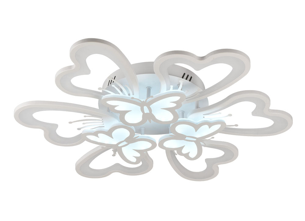 Plafonieră LED cu fluturași RGB și telecomandă, lumină reglabilă (caldă, neutră, rece), 100W, 8500lm, IP20, LE86909