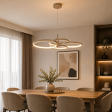 Lustră LED suspendată modernă 70W 5600lm cu telecomandă și lumină reglabilă – Isidora
