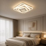 Plafonieră LED modernă 40x40 cm, 96W, 6100 lm, telecomandă, 3 tipuri de lumină