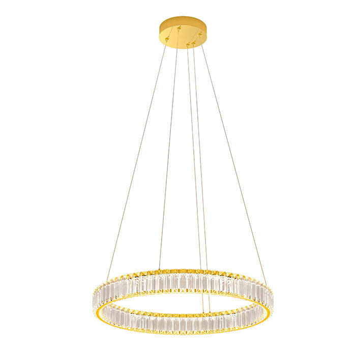 Suspensie Akala, auriu, LED, 35W, 2800 lumeni, 3000K, D.60cm, Incanti IAK PR M