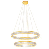 Suspensie Akala, auriu, LED, 84W, 6142 lumeni, 3000K, D.600cm+800cm, Incanti  IAK PR M+L